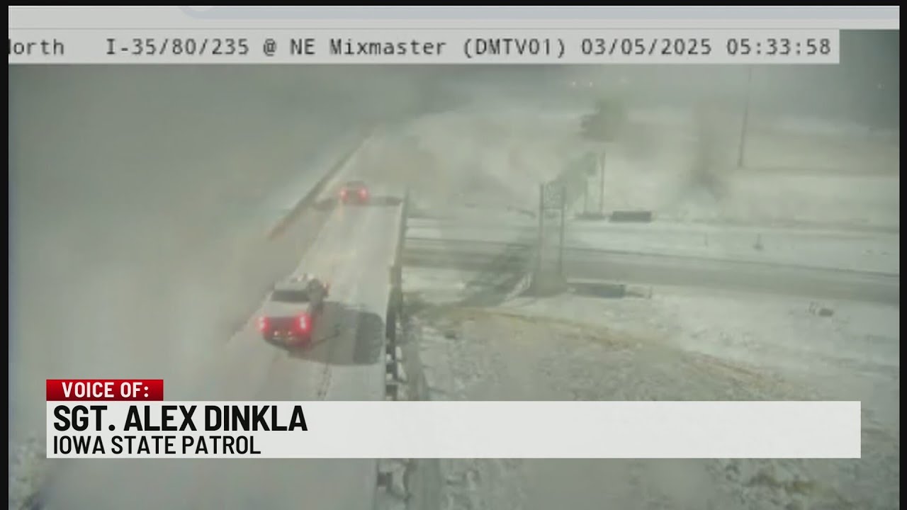 Iowa State Patrol's Sgt. Dinkla talks dangerous road conditions - YouTube
