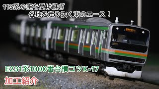 【鉄道模型】E231系横コツK-17(機器未更新)加工紹介