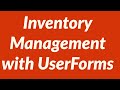 Inventory Management with UserForms
