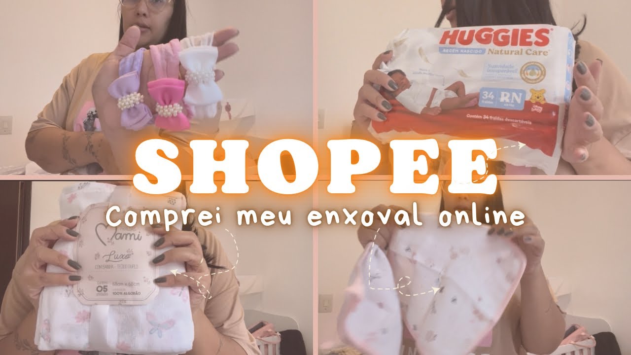 Montando enxoval da bebê pela Shopee