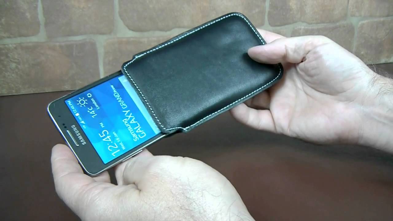 Samsung Galaxy Grand Prime - Genuine Real Lamb Leather Pocket Pouch Case Cover