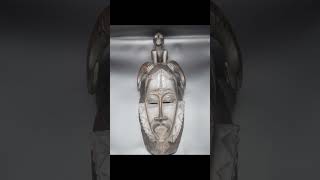 African Tribal Wooden Yaouré Mask - Vintage