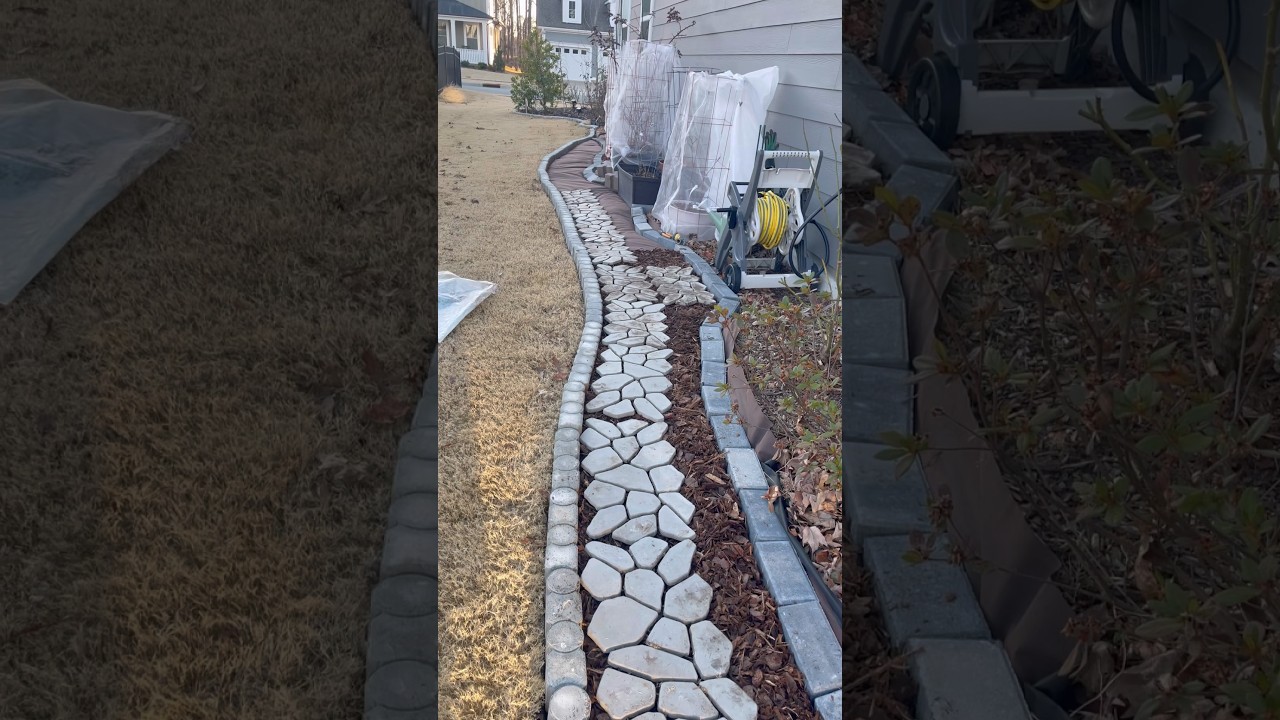 My simplest DIY garden pathway slowly coming together | Sweet Carolina Backyard Garden