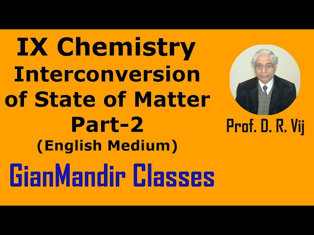 IX Chemistry | Interconversion of State of Matter (Part-2) English Medium by Ruchi Ma'am