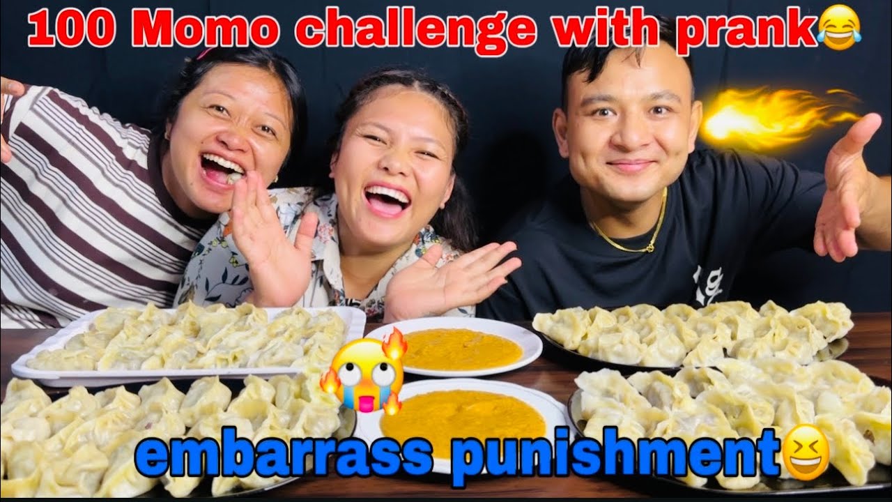 [ MUKBANG ]❣️100 SPIECY EATING MOMO CHALLENGE WITH PUNISHMENT 🤩