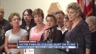 Victims' families stay quiet on plea offer