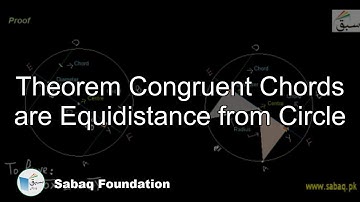 Theorem Congruent Chords are Equidistance from Circle, Math Lecture | Sabaq.pk