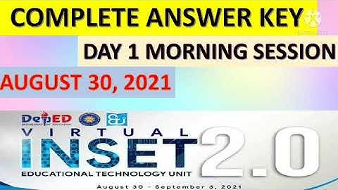 VINSET 2.0 (VIRTUAL INSET 2.0) DAY 1 MORNING SESSION COMPLETE ANSWER KEY  #COMPLETEANSWERKEY