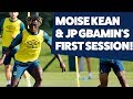 MOISE KEAN AND JP GBAMIN'S FIRST EVERTON TRAINING SESSION!