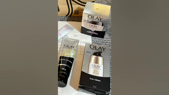 Olay Total Effects Daily Serum Night Cream and Foaming Cleanser #shorts #unboxing #olay #skincare