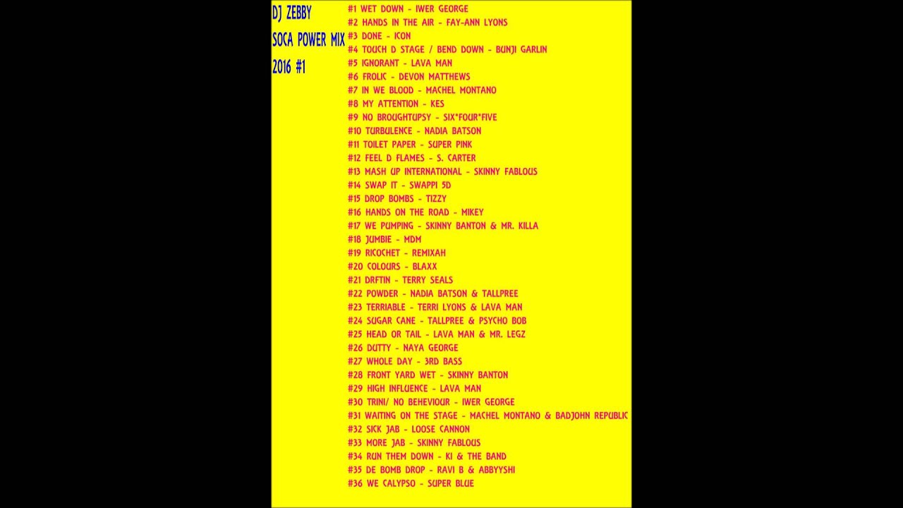 SOCA 2016 POWER MIX DJZEBBY