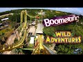 Boomerang front row pov wild adventures roller coaster