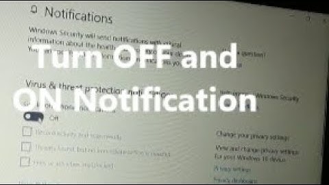 how to turn OFF and ON notification in Windows 11, 10 Virus, Threat, Account and Firewall