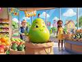Pear Song for Kids 🍐 | Pear in Grocery Bag Fun | Nursery Rhymes &amp; Baby Songs
