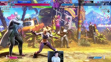 Nuckledu does block string with Cammy using just spin knuckle