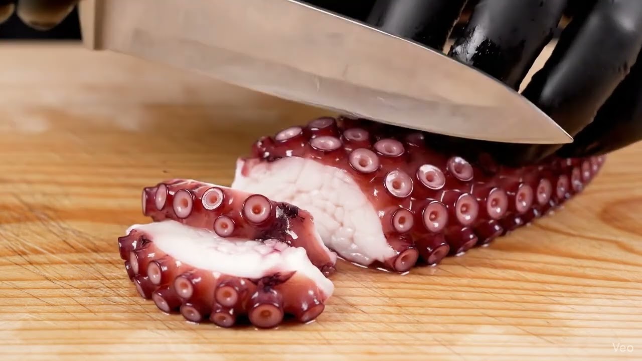 Octopus cutting video 🐙 asmr