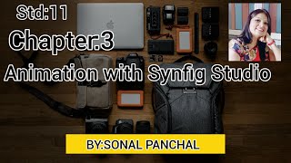 Std:11 Chapter:3 Animation with Synfig Practical:3 Bouncing Ball using Duplicate keyframe.