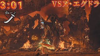 ヌ・エグドラ攻略(下位) 太刀 3:01 立ち回り解説付き