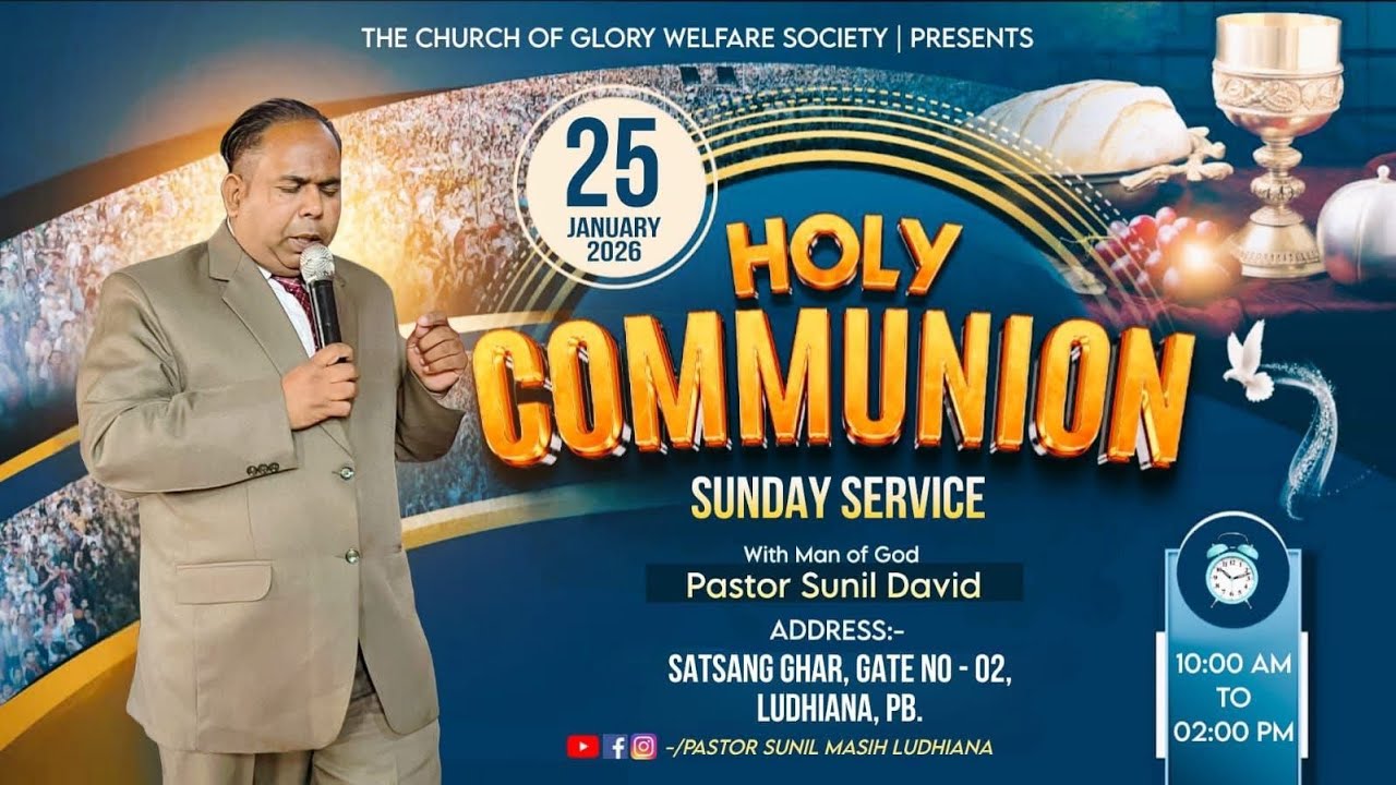 SUNDAY HOLY COMMUNION MEETING | 25-1-2026 | PASTOR SUNIL MINISTRY ...