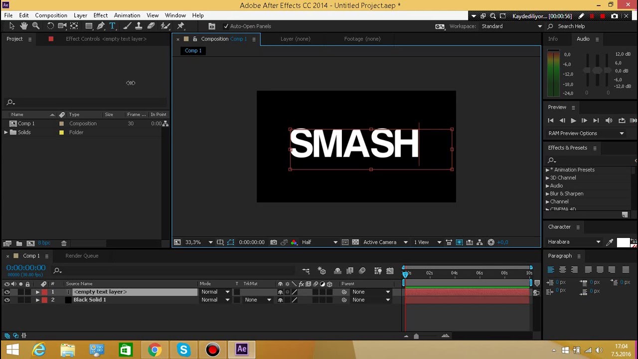 ATEŞLİ YAZI YAPMA! Saber Plugin After Effects Tutorial #1 - YouTube