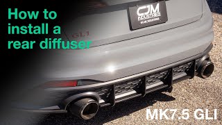 VW MK7.5 GLI Rear Diffuser Install - CJM Industries