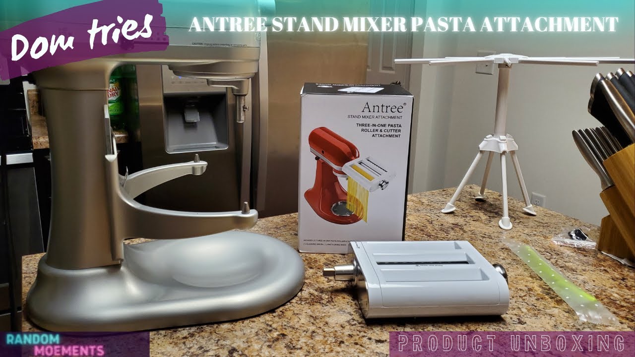 Antree 3n1 Pasta Roller & Cutter Attachment + KitchenAid Stand Mixer