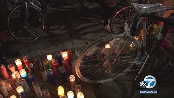 Friends hold 2nd vigil for cyclist killed in South LA hit-run | ABC7