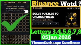 binance Word of the Day Answer Today 05 Jan 2026| 8 Letter binance Word of the Day Answer screenshot 1