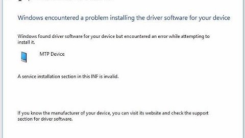 A Service Installation Section in this INF is invalid - Windows Fix