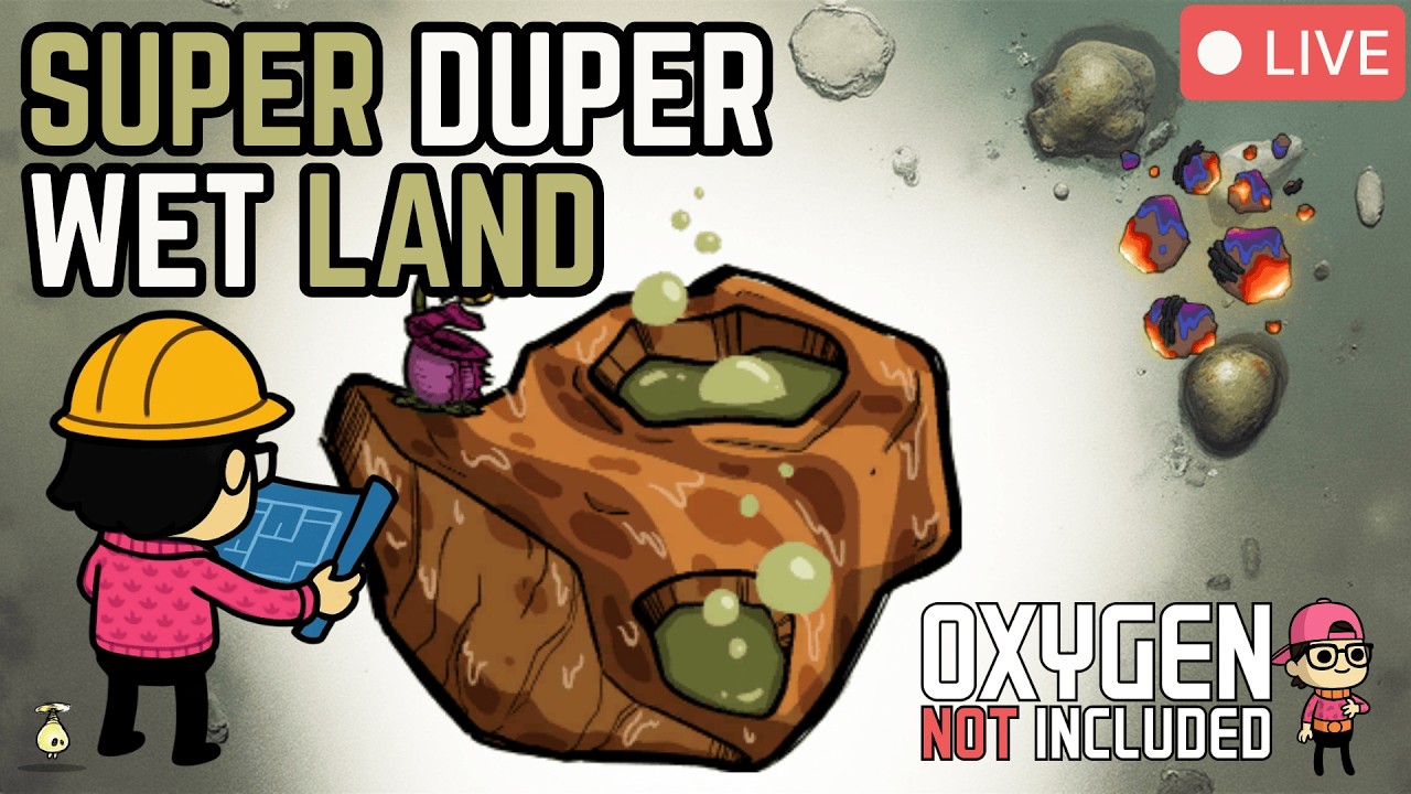 Super Duper Wet Land 26.2 - Viewer Asteroid Night!! (After Windows Restart) - Oxygen Not Included