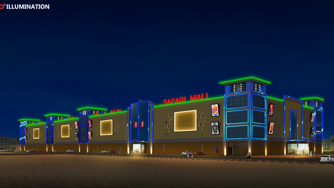 Safari Mall Sharjah Facade Lighting YouTube