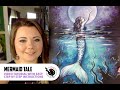 "Mermaid Tale" painting video tutorial ( recorded through FB live) by Artist's Palette Durham