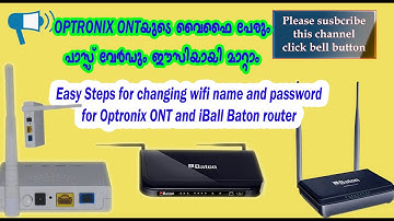 How to Change Optronix ONT wifi password