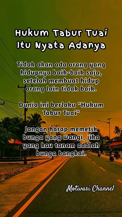HUKUM TABUR TUAI ITU NYATA ADANYA ⁉️