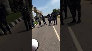 Protesters DARE Police To Fire Tear Gas During Abuja Protest.
