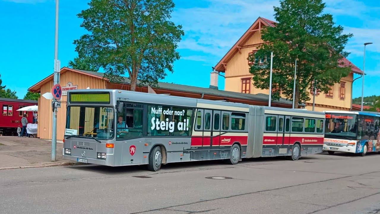 11-Mitfahrt im O405GN2 | Schwäbische-Alb Bahn  RT-AB 803 #bus #retro