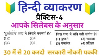 हिंदी महत्वपूर्ण 30 प्रश्न | mp primary teacher | varg 3 online classes | mp varg 3 hindi |CTET,TET