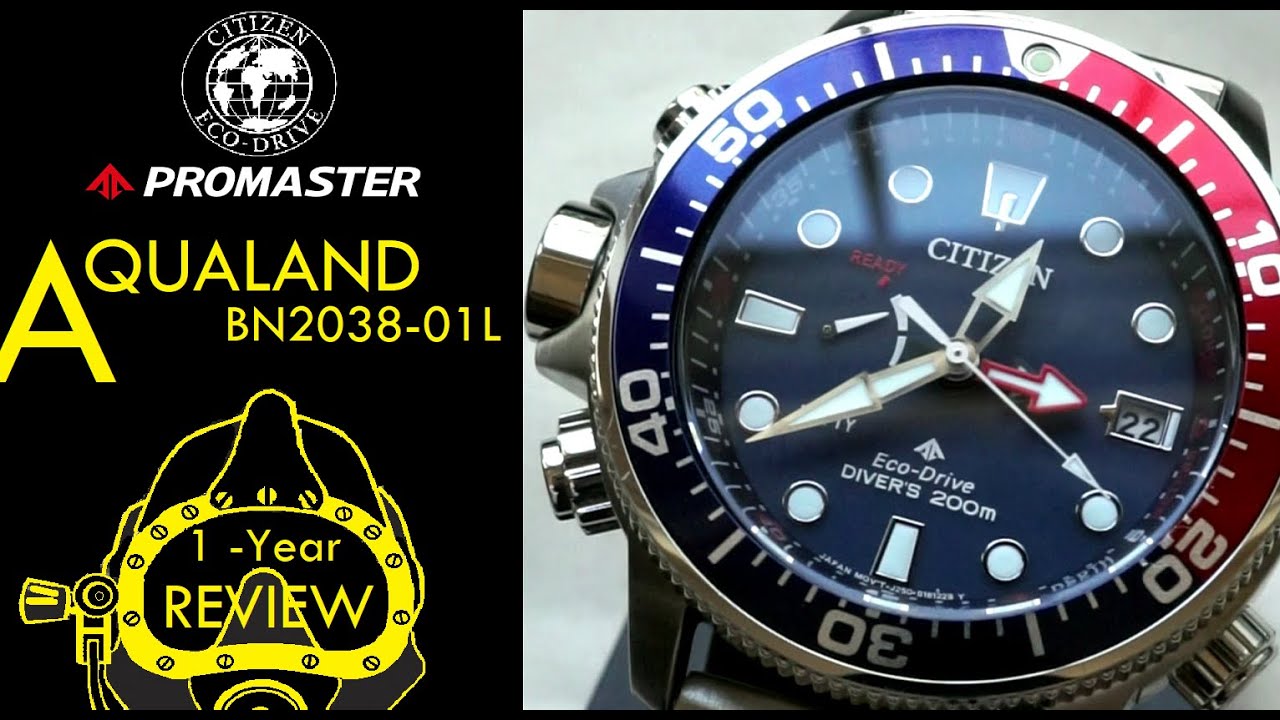 REVIEW* Citizen Promaster Aqualand BN2038 Solar/Eco Drive Dive Watch  Review: 1 Year Later - YouTube