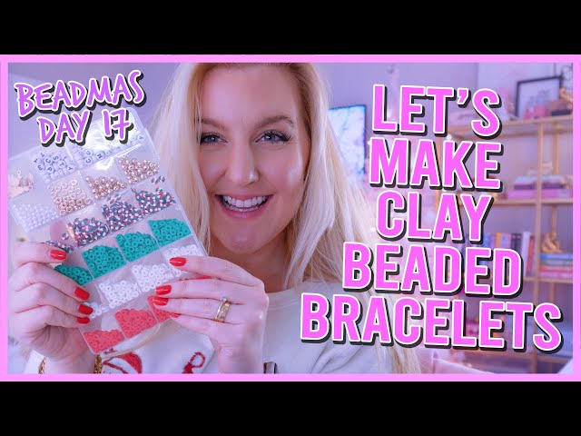 Dozen Clay Bead Xmas Bracelets