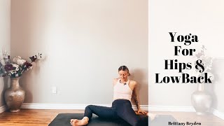 Yoga for hips and lower back release with Brittany Bryden