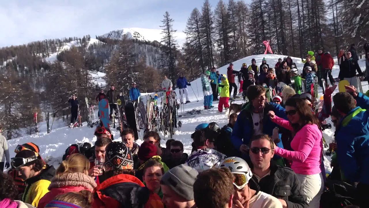 Esnow, Risoul, French Alps, yeti bar happy hour party part 1 YouTube