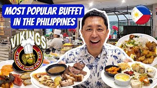 $17 Luxury Filipino Buffet!  All You Can Eat Filipino Food at VIKINGS BUFFET Philippines!