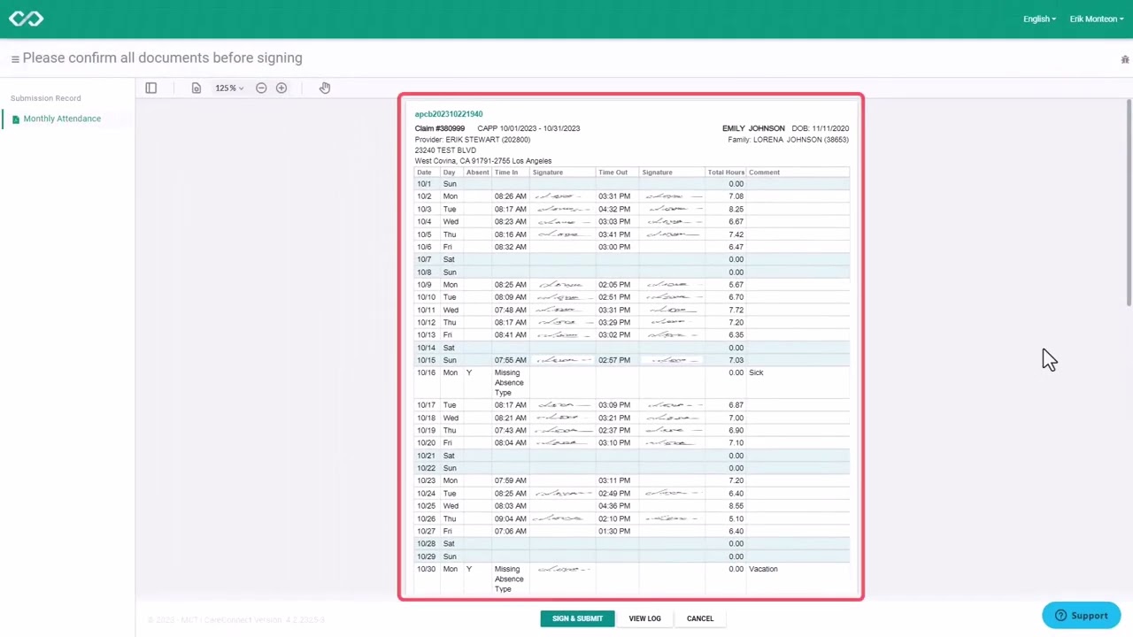 How To Fill Out Child Care Timesheets