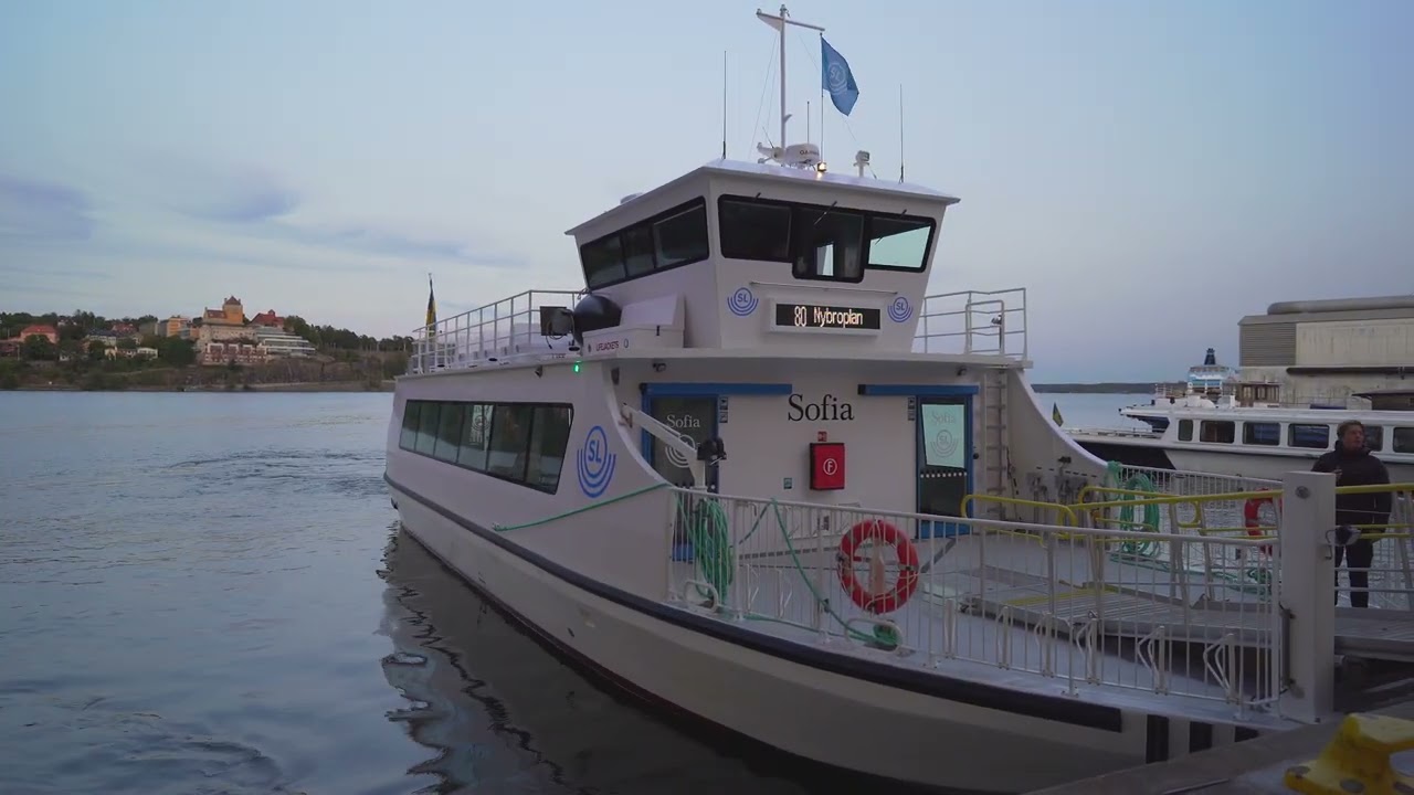 Sweden, Stockholm,  SL boat 80 ride from Nacka strand to Ropsten (2 of 2)