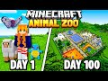 I Survived 100 Days Building a POKEMON ZOO in Minecraft!