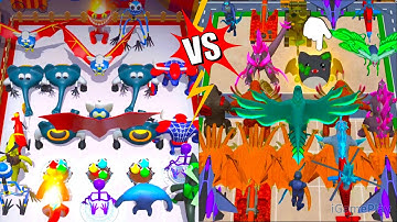 Merge Color Friends Mods VS Merge Kaiju KongxGozilla ⭐ Merge Simulator Battles
