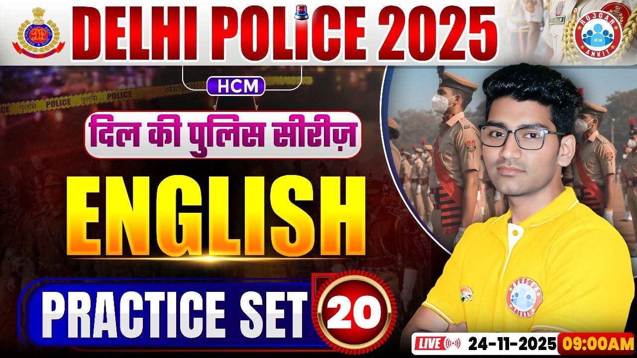 Delhi Police English Classes 2025 | Delhi Police HCM English Practice Set 20 | English By Vipin Sir