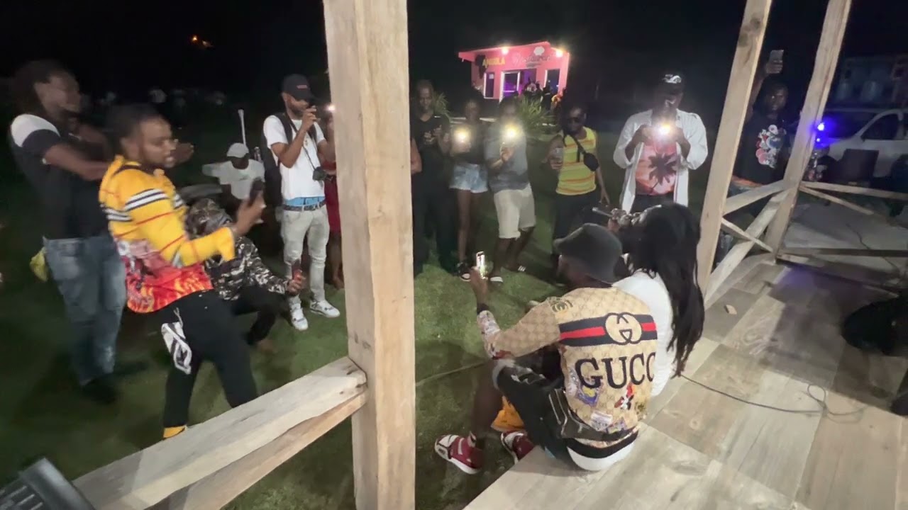 Jah Bouks performing “Angola and Going Home” on his birthday party May 15, 2022 at Angola Restaurant