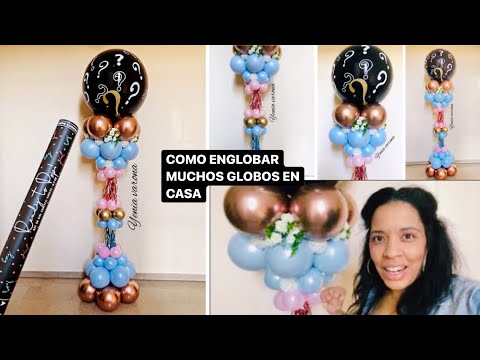 IDEA CON GLOBOS PARA REVELAR EL SEXO 🧬 FÁCIL/ GENDER REVEAL IDEAS DE  DECORACIÓN CON GLOBOS SENCILLO 