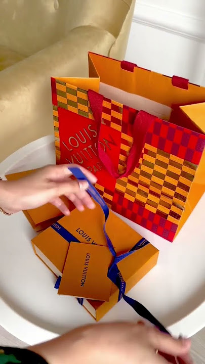 Unboxing mysterious Louis Vuitton birthday gift box ❤️🎁 #louisvuitton 